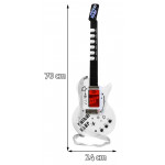 Elektrická gitara s mikrofónom - biela